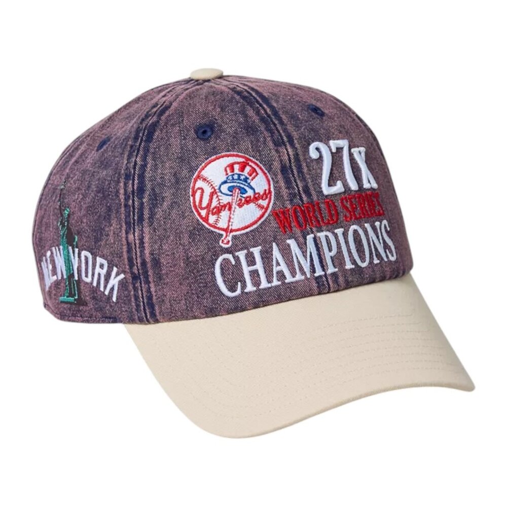 Mitchell & Ness New York Yankees Denim Champions Adjustable Strapback Dad Hat